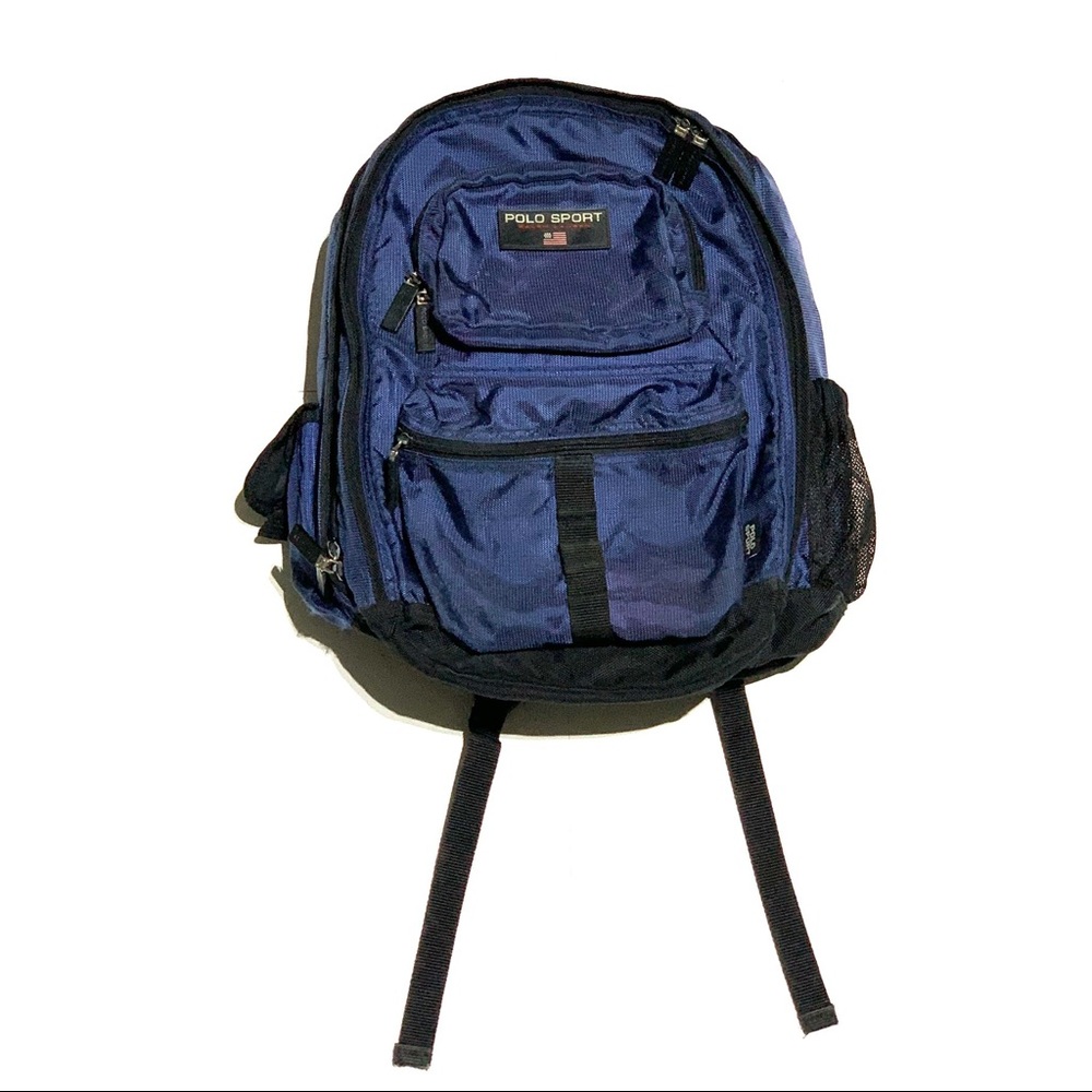 Vintage 90s Polo Sport Ralph Lauren Blue Backpack